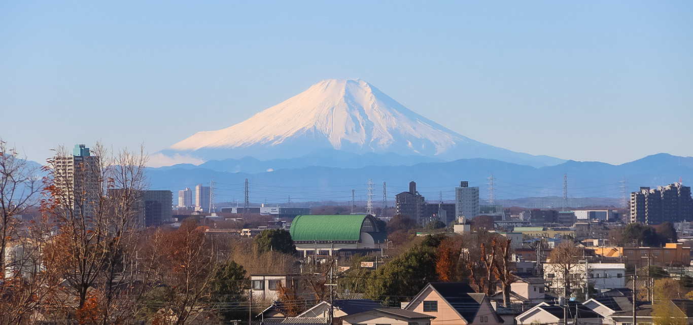 富士見市から見た富士山