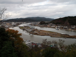 石巻市にある日和山から見た街の写真です。