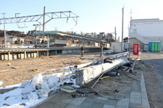 東松島市内にある仙石線野蒜駅の写真です。