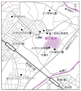 東台遺跡の位置