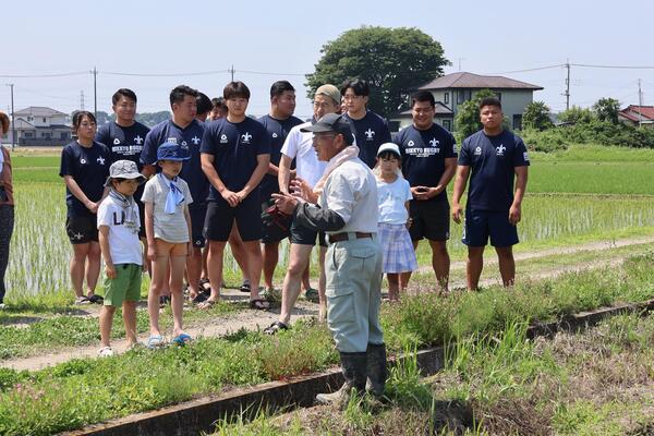 たんぼラグビー田植え写真１