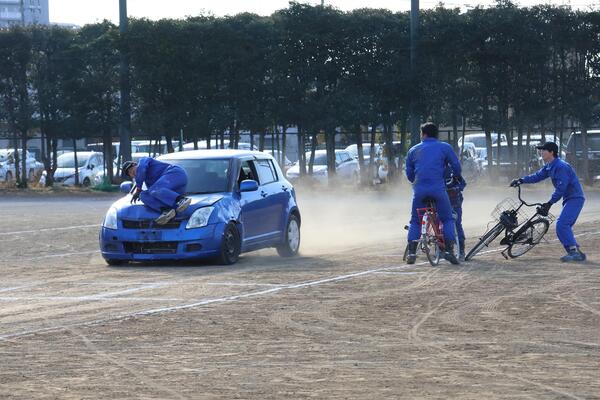 西中学校の交通安全教室の写真