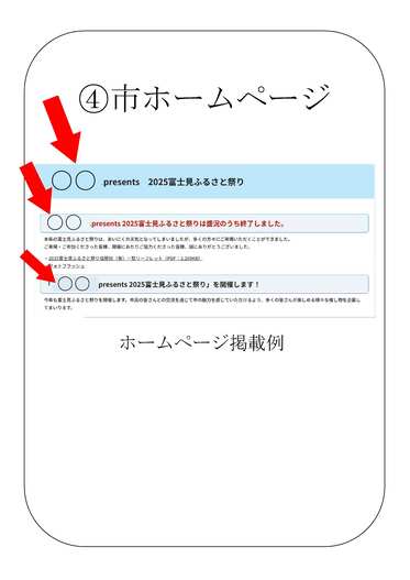 冠スポンサーロゴ掲載箇所参考画像４　市ホームページ