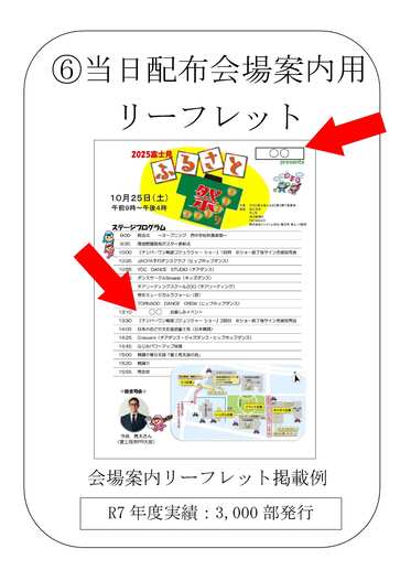 冠スポンサーロゴ掲載箇所参考画像６　当日配布用リーフレット