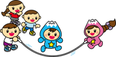 長縄跳びのイラスト