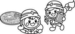 下水道点検のぬりえ