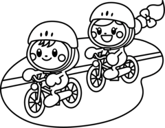 自転車のぬりえ