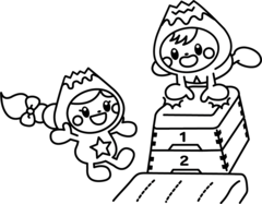 跳び箱のぬりえ