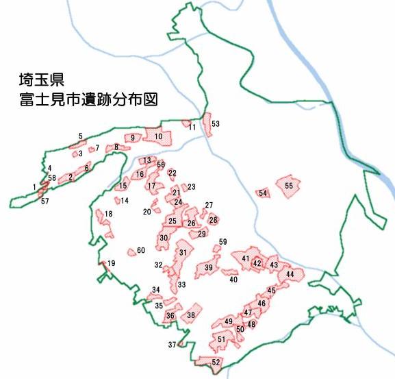 埼玉県富士見市遺跡分布図