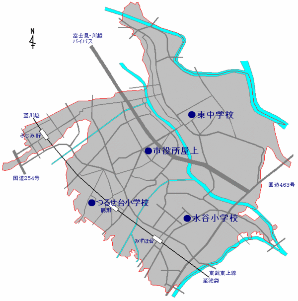 ダイオキシン類濃度調査地点の地図（平成21年度以降）